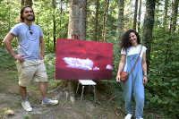 Les yeux dans les cieux - Exposition �ph�m�re de peinture FloK � Denezy, ao�t 2021 (cliquer ICI)
