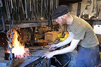 Les couteliers aff�tent les lames - Mus�e du fer, Vallorbe, avril 2019
