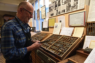 Atelier-Mus�e Encre & Plomb: pour que l�esprit et l��me des typographes demeurent. Chavannes-pr�s-Renens, f�vrier 2019. Reportage de Dany Schaer, journaliste photographe