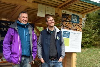 Le sentier Handicap et Nature est une histoire de c�ur. Michel Graz, Jorat-Menthue, novembre 2019 - Reportage de Dany Schaer, journaliste photographe