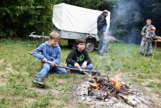 La vie en for�t des coureurs des bois - Ane Aventure, Chapelle-sur-Moudon, samedi 19 septembre 2020. Reportage de Dany Schaer, journaliste photographe